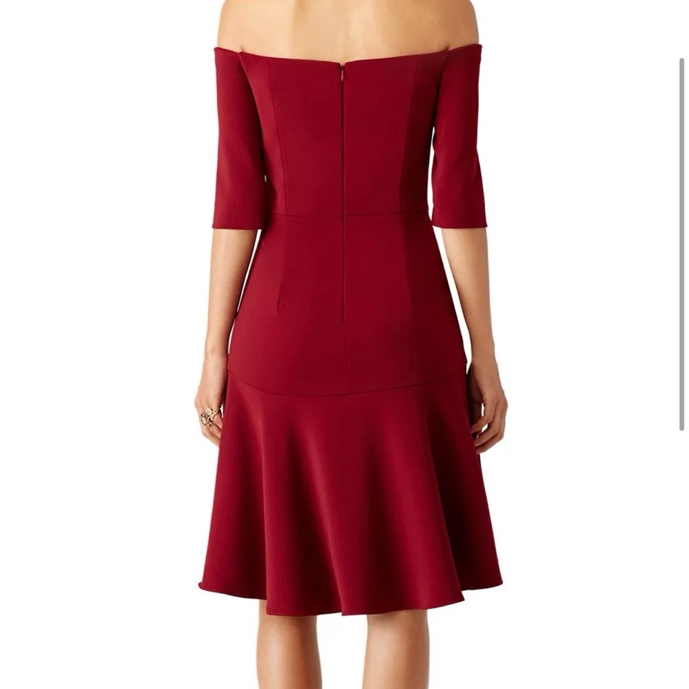 Milly Bordeaux Italian Cady Nina Dress